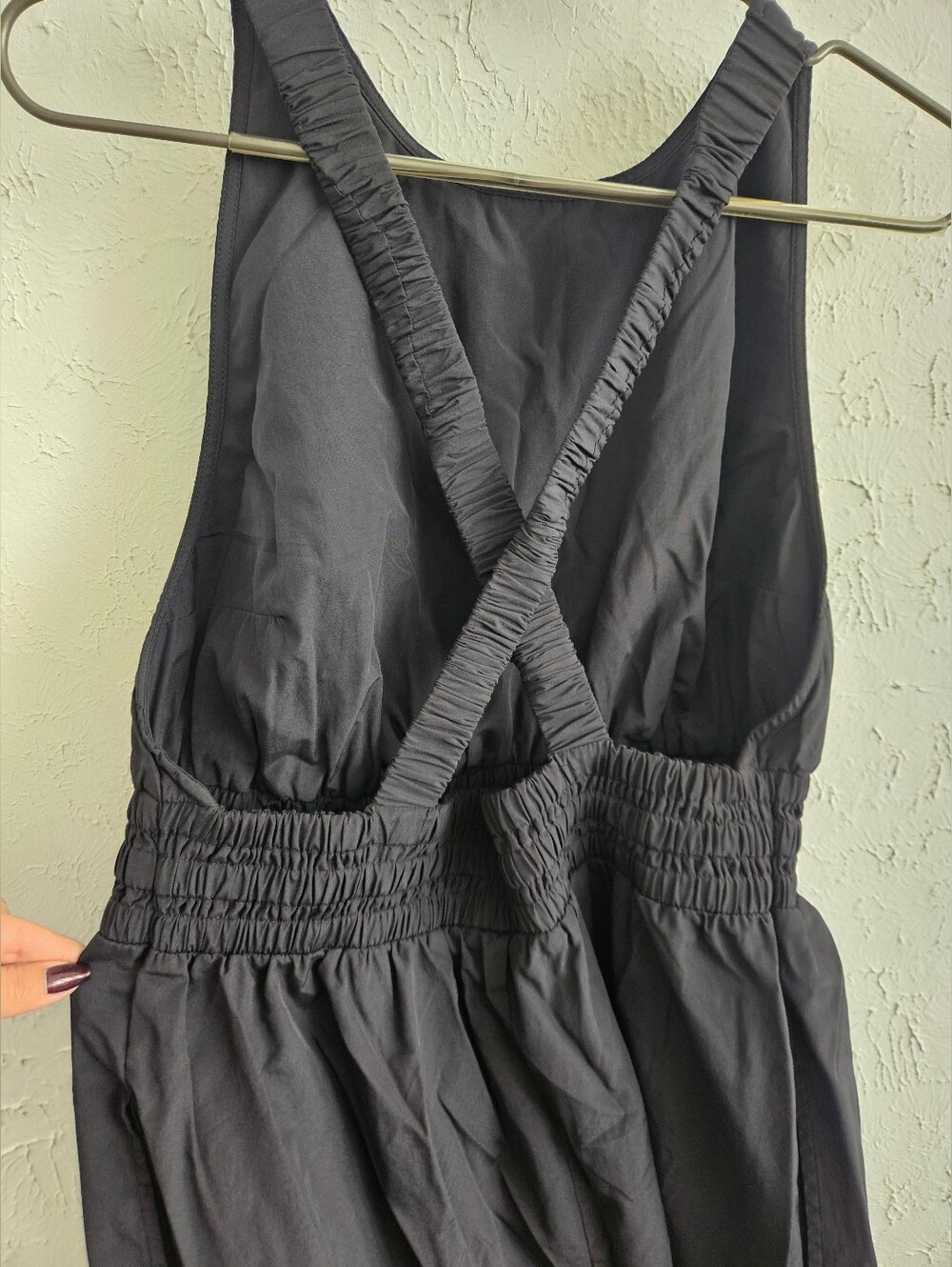 A New Day Poplin Cross Back Dress With POCKETS - Picture 6 of 7